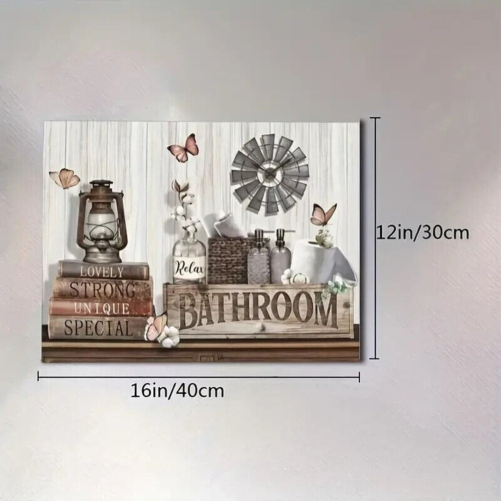 Lovely, Strong, Unique, Special Bathroom Canvas Art Print 12" X 16" Art:Art Prints Style Your Walls